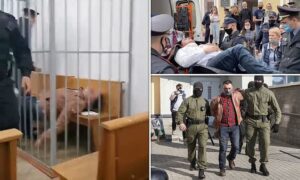 Belarusian Activist Cuts His Own Throat