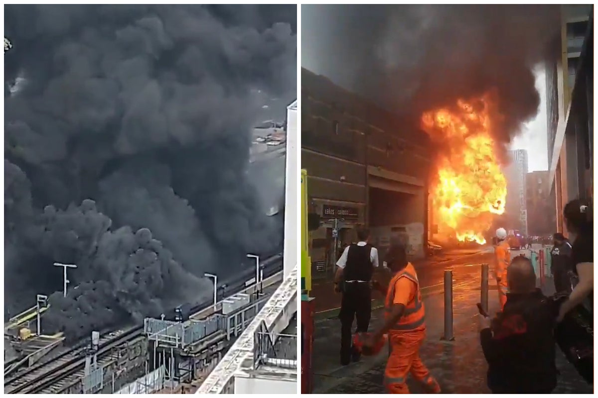 Massive Fire Guts London Train Station