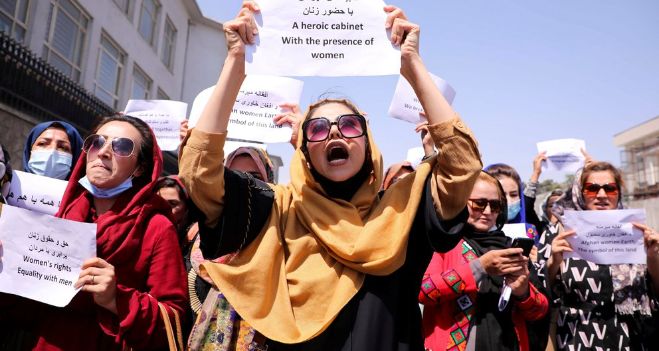 Women Protest In Kabul To Demand Inclusion In Taliban Govt