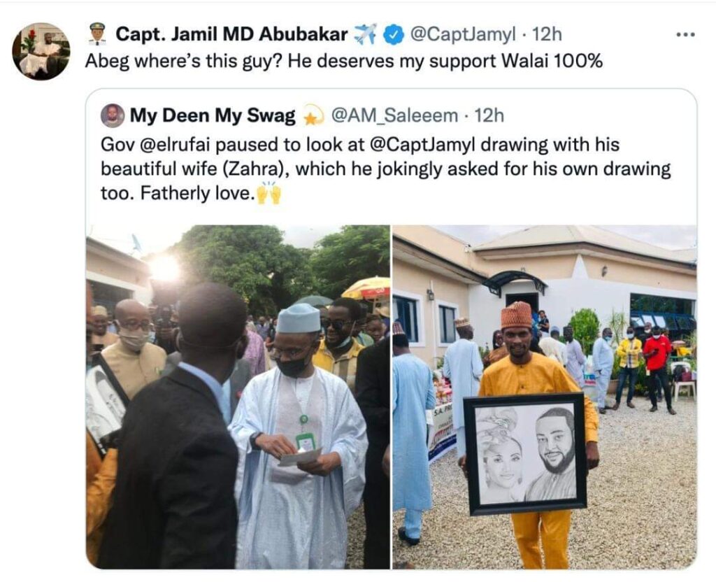 Dangote’s In-law Seeks To Meet Artiste Who Drew Him And Wife