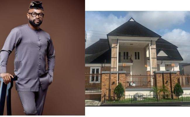 PHOTOS: Actor Okon Lagos Shows Off New Mansion