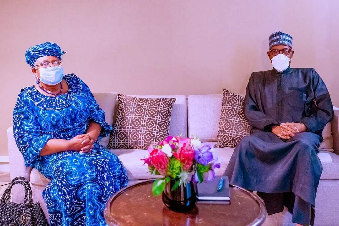 PHOTOS: Buhari And Okonjo-Iweala Meet In New York
