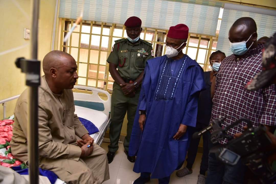 PHOTOS: El-Rufai Visits Victims Of Kaduna-Abuja Train Attack