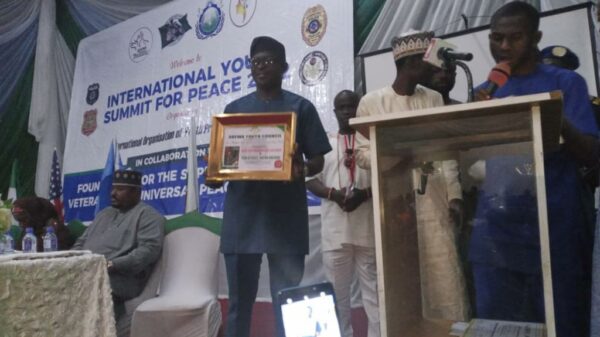 Osayomwanbor Nosa-Odia Bags Arewa Youth Award For Icon Of Peace/Nation Building