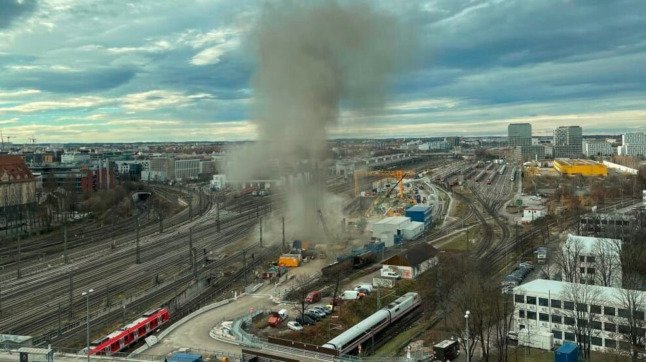 World War II Bomb Explodes Near Train Station