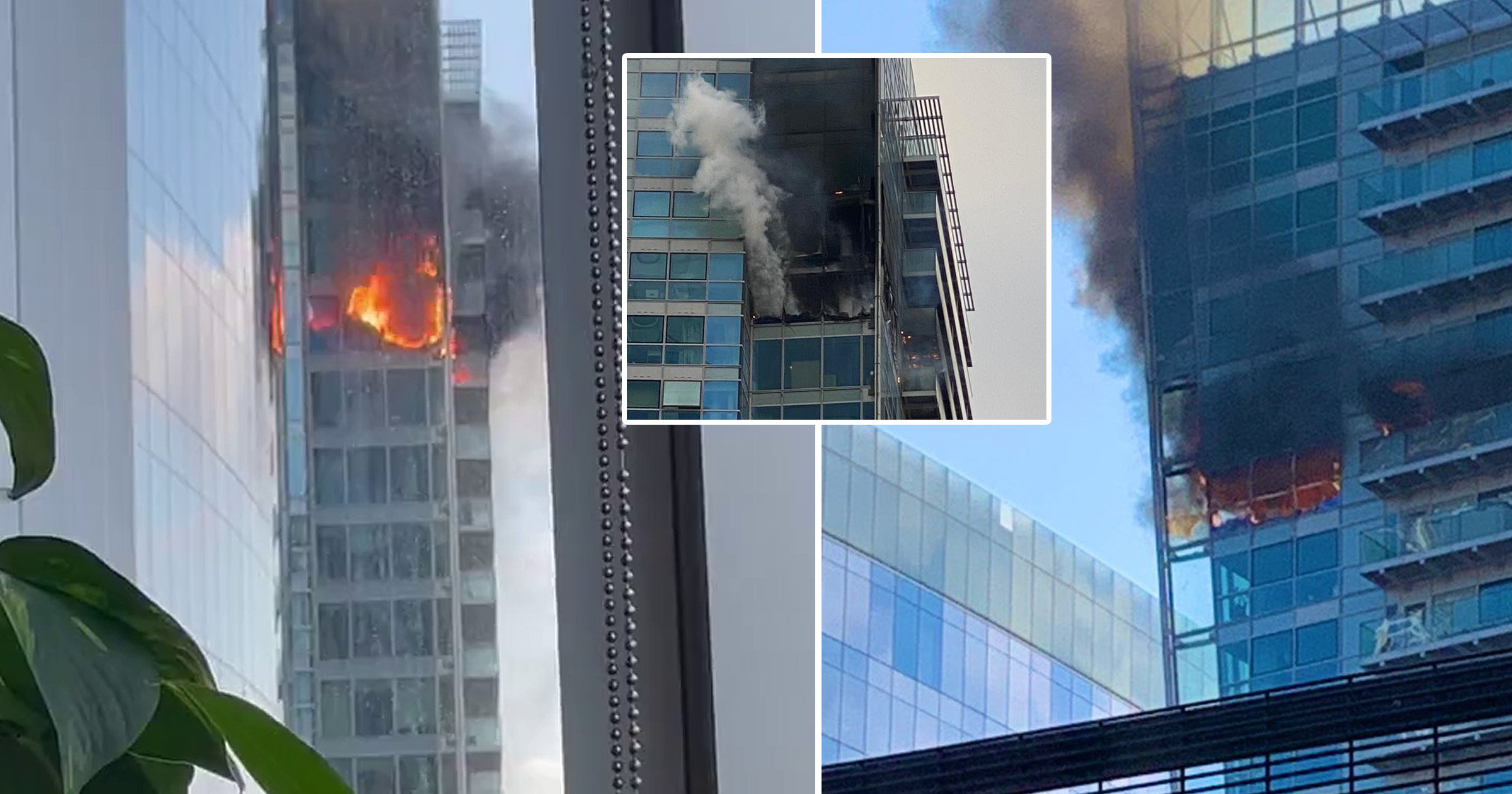 Fire Breaks Out In High Rise Block Of Offices And Flats In East London
