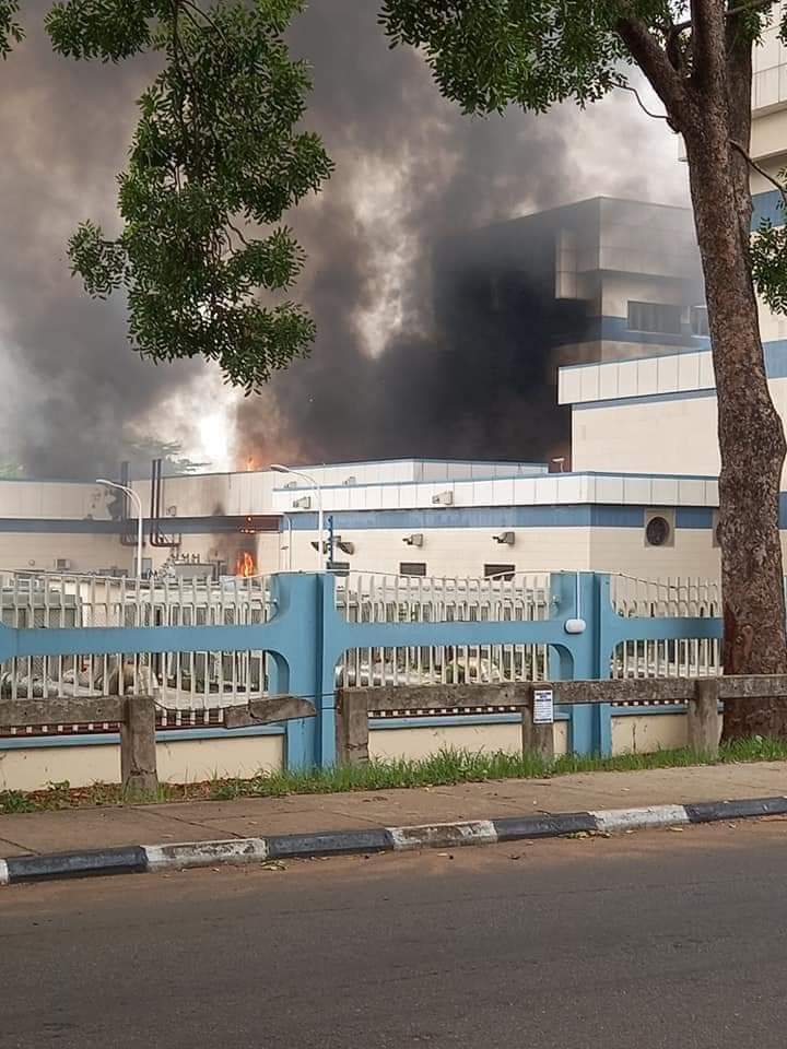 JUST IN: Fire Guts CBN Office