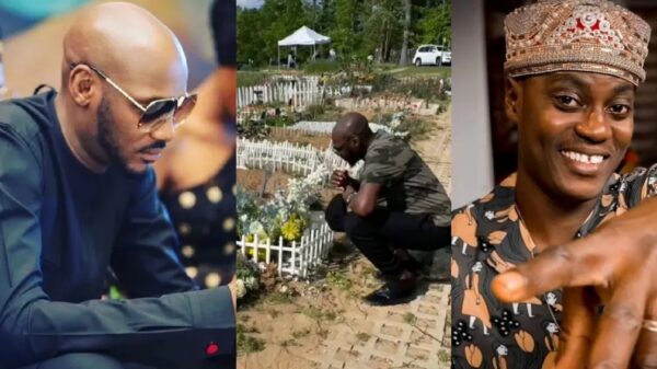 VIDEO: 2Baba Visits Sound Sultan’s Grave 