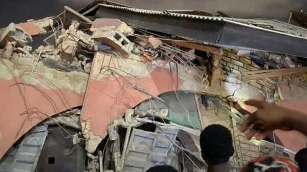 JUST IN: Many Trapped As Three-storey Building Collapses In Lagos