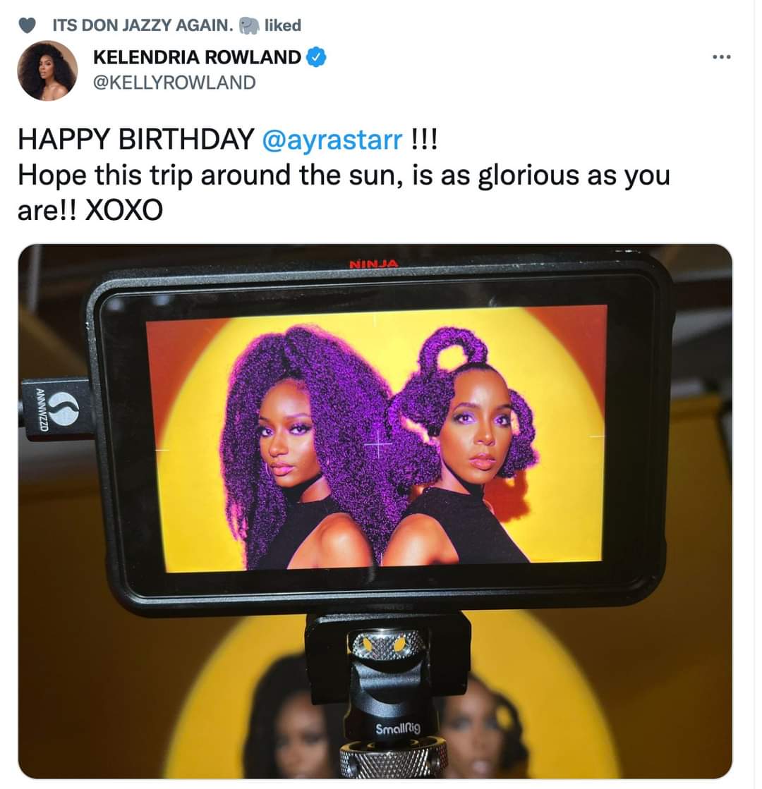 American Singer Kelly Rowland Celebrates Ayra Starr On Birthday