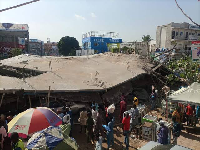 Traders Trapped As 3-storey Building Collapses Inside GSM Market