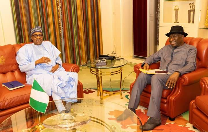 PHOTOS: Jonathan Visits Buhari At Aso Villa