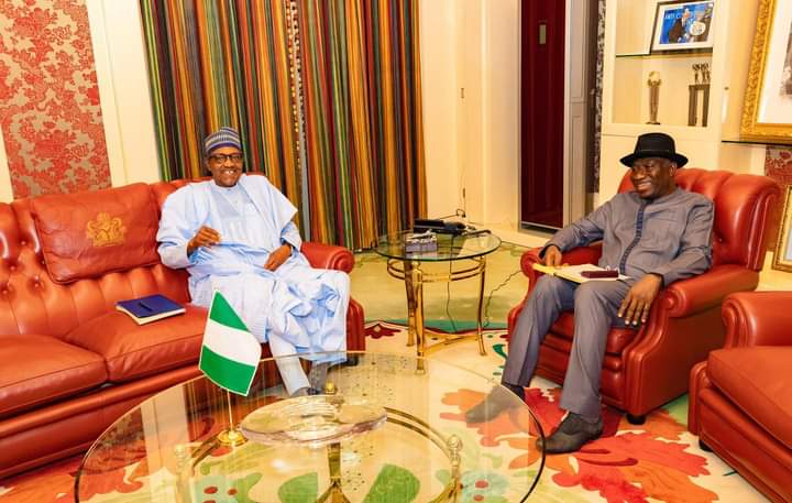PHOTOS: Jonathan Visits Buhari At Aso Villa