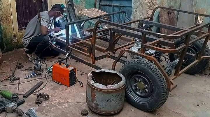 PHOTOS: Man Builds Tricycle From Scratch In Kano