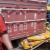 Container Falls On Commercial Bus At Ojuelegba Bridge
