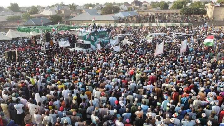 Huge Crowd As Zamfara PDP Governorship Candidate Dauda Lawal Holds Mega Rally