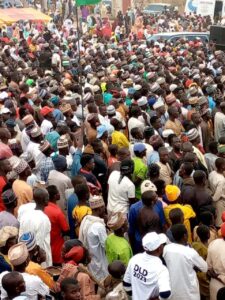 Huge Crowd As Zamfara PDP Governorship Candidate Dauda Lawal Holds Mega Rally