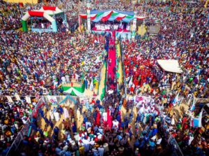 Tinubu Pledges Job Creation As Mammoth Crowd Besieged Campaign Venue In Borno 