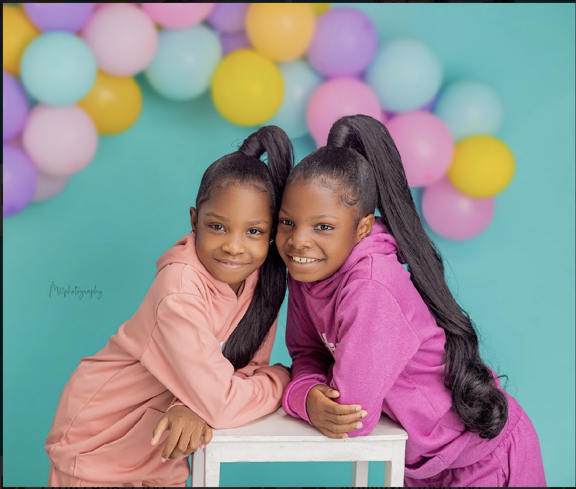 Celebrities Storm Twin YouTube Child Stars Amber And Ruby Oyinsan’s 10th Birthday