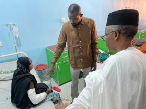 PHOTOS: El-Rufai And Sanusi Pay Visit To Kaduna Air Strike Victims