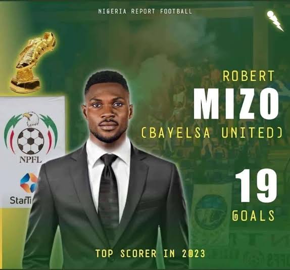 Al Hilal Hooks Robert Mizo By Raymond Nwaduba Libyan top side, Al Hilal has acquired the services of Bayelsa United forward, Robert Christopher Mizo. Gatekeepers News reports that the striker who was recently voted as the 2023 Nigeria Premier Football League (NPFL) Best Player, penned three and a half-year deal with the North African club. Speaking exclusively to us, his agent, Gbenga Agbejoye, Director SPOCS Nigeria, who broke the news to us of the player's transfer didn't however reveal details of the deal for personal reasons at press time but said they are happy to have closed the deal when they did. "I can tell you authoritatively that Robert Mizo has been signed by Libyan club side, Al Hilal from Bayelsa United. "He agreed three and a half-year contract with them that will keep him in the club till the summer of 2027. "We at SPOCS are indeed excited about this and we are happy that we closed the deal before the end of the winter transfer window", he said. Mizo, who is the first player to score a hat trick in the NPFL since over 10 years when he hit the back of the net three times in their season opener against Abia Warriors in a 4-1 whitewash of the Umuahia-based side, scored nine goals for the Prosperity Boys last season to finish second behind Enyimba’s Emeka Obioma. The Bayelsa United forward however went goals gaga this season as he has already scored 10 goals in the NPFL to make it 19 goals in the year 2023 for the Prosperity Boys. This is half of his career goal of 20 for Bayelsa United. Meanwhile, Mizo joins the long list of NPFL top goal scorers rewarded with an overseas deal because of their goals-scoring exploits, the likes of Ahmed Musa, Julius Aghahowa, Stephen Nworgu, Chisom Chikatara, Stephen Odey etc.
