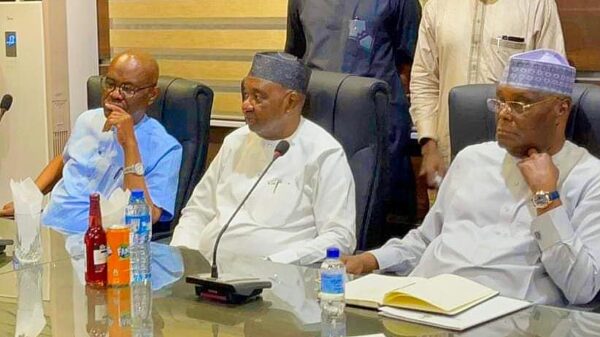 Wike And Atiku Attend PDP Caucus Meeting - First After Presidential Election