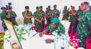 PHOTOS: Acting COAS Oluyede Visits Lagbaja's Family 