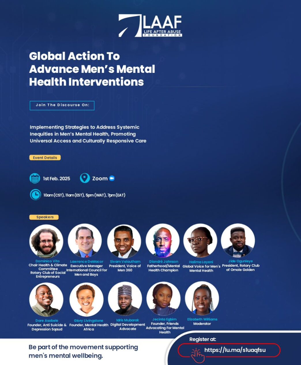 LAAF Hosts International Webinar On Men's Mental Health