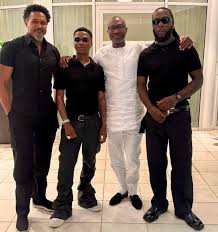 PHOTOS: Otedola Hosts Wizkid And Burna Boy