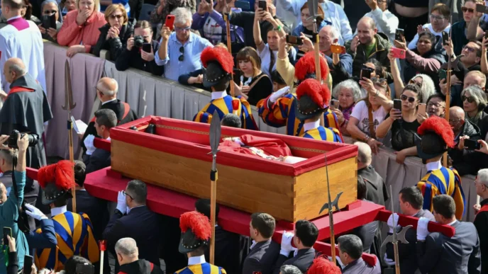 Pope Francis' Body Carried To St. Peter's Basilica For Public Mourning