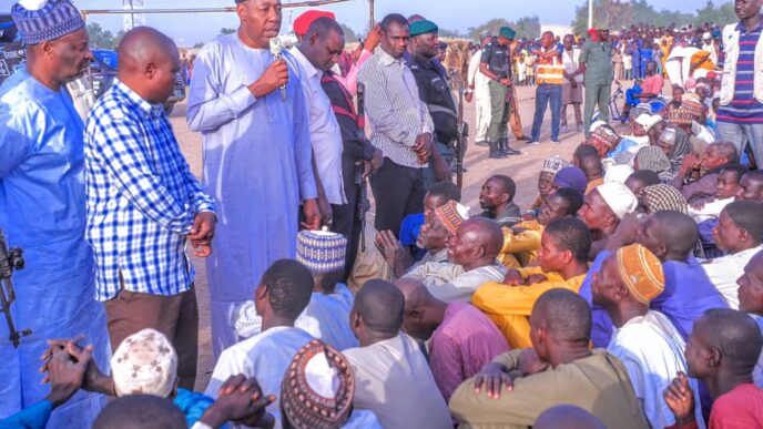 Zulum Announce Resettlement 6,000 Families from Dikwa, Mafa By Gbenga Akingbule Borno State Governor, Prof. Babagana Zulum , on Monday announced the resettlement of 6,000 families displaced by Boko Haram insurgents. Gatekeepers News reports that the families hails from Dikwa and Mafa Local Government Areas. Zulum announced the plan at Muna IDP camp, one of the largests with about 11,000 families taking refuge due to the over a decade old crisis in Borno. Addressing journalists, Zulum reiterated that the resettlement became imperative due to the high-level of illicit activities in the camp. “Boko Haram can never be eradicated without resettlement taking place. People have to go back to their homes and earn their livelihood. We have observed that in the IDP camp, there is increasing prostitution, increasing gangsterism, cases of child abuse and other criminalities,” Zulum said. He added, “If you could remember, about four years ago, we announced that all formal IDP camps within Maiduguri metropolis would be closed. So far, so good, we have closed all down, about 12 of them. We have two informal camps remaining. We have resettled about 75% of the IDPs here (Muna camp), and the remaining 25% will return to their ancestral localities in the next few days. According to Governor Zulum, each of the 6,000 families will receive food aid, shelter materials, and access to healthcare services as part of the resettlement process. The Governor also announced that while each head of both male and female households receives N100,000, an additional N50,000 will be distributed to the housewives. Meanwhile, Governor Zulum also announced a plan to upgrade the vocational and skill acquisition centre at Maiduguri Maximum Security Correctional Facility to enhance rehabilitation and reduce the tendency for inmates to relapse into criminal activities. The Governor who visited the facility on Monday emphasised that the essence of prison sentences is to transform lives, not just to confine individuals. He said, “I am here to examine the living conditions of the inmates here, especially in the areas of technical and vocational skills. The essence of keeping them at the correctional facility is largely to reform them, but this cannot be feasible without facilities on the ground. We can also examine cases of some inmates, and within the ambit of the law, we will look to the possibility of releasing those convicted of minor offences,” Zulum said.