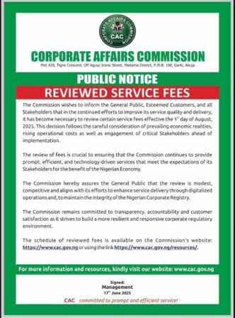 CAC Service Fees