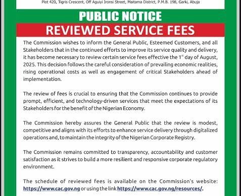 CAC Service Fees