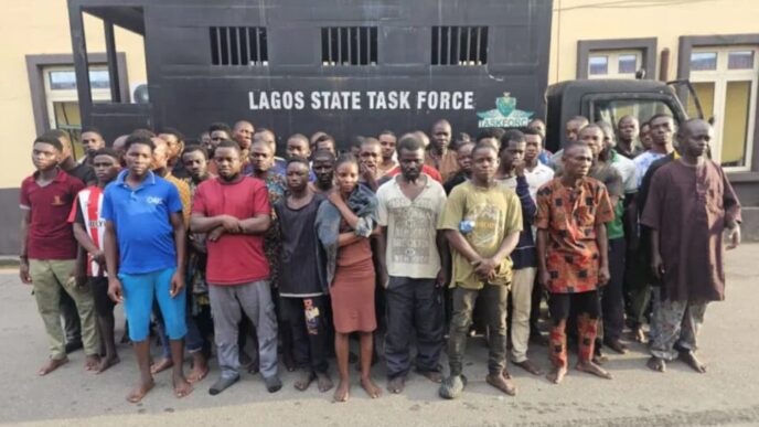 Lagos Taskforce Raids Criminal Hideouts - Arrests 49
