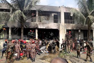Air Force Plane Crashes Into School