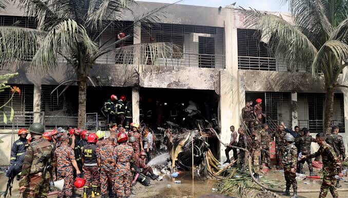 Air Force Plane Crashes Into School
