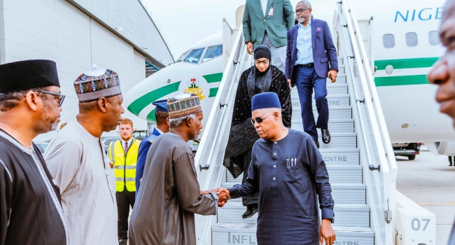 Shettima And Gbajabiamila Arrive In London To Receive Buhari’s Body