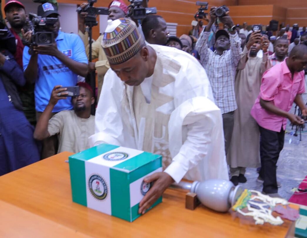 Massive Crowd Turns Out As Zulum Presents N890.33 Billion Appropriation Bill
